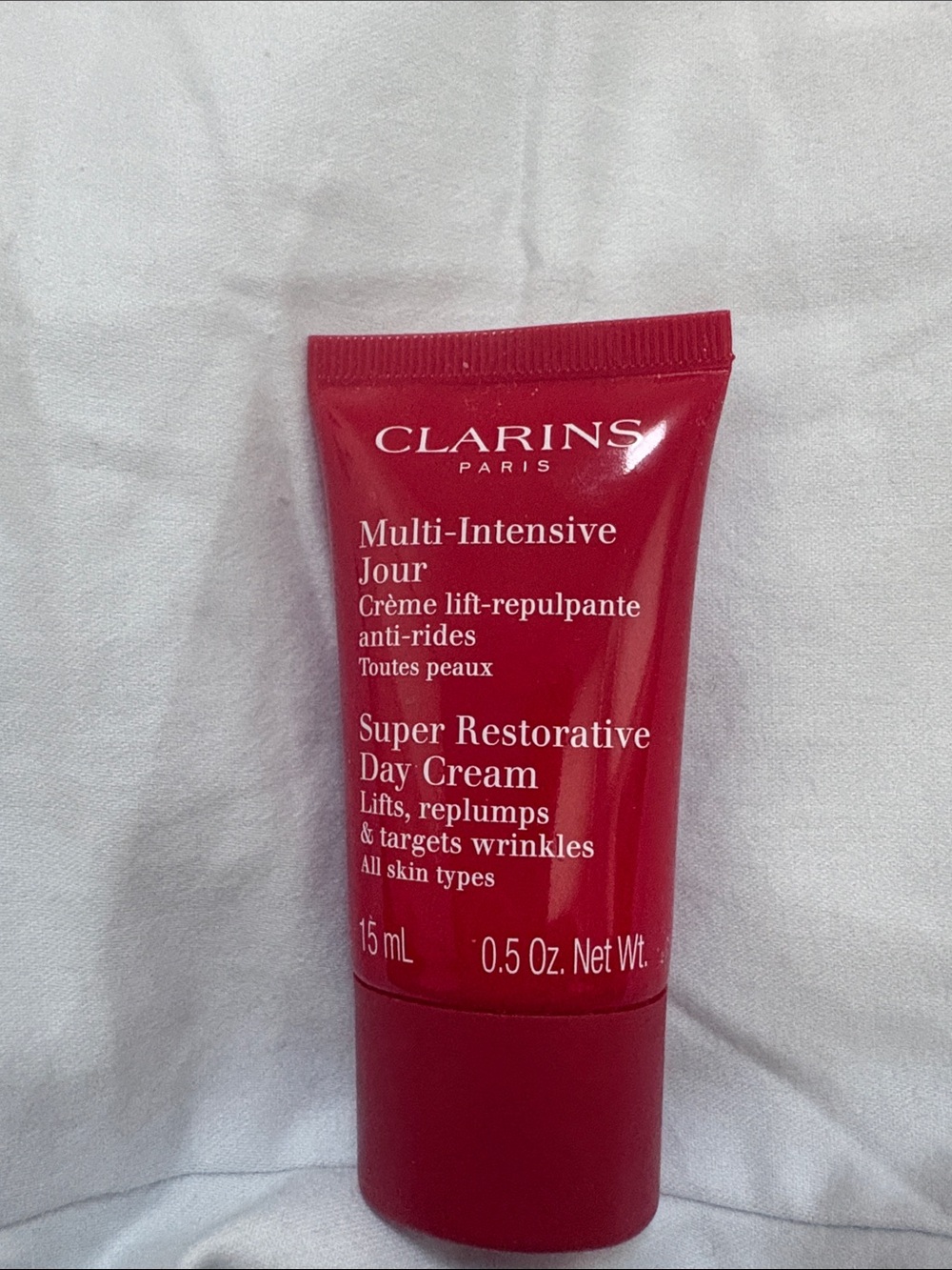 Clarins Super Restorative Day Cream - Deep Red Tube .5 oz
